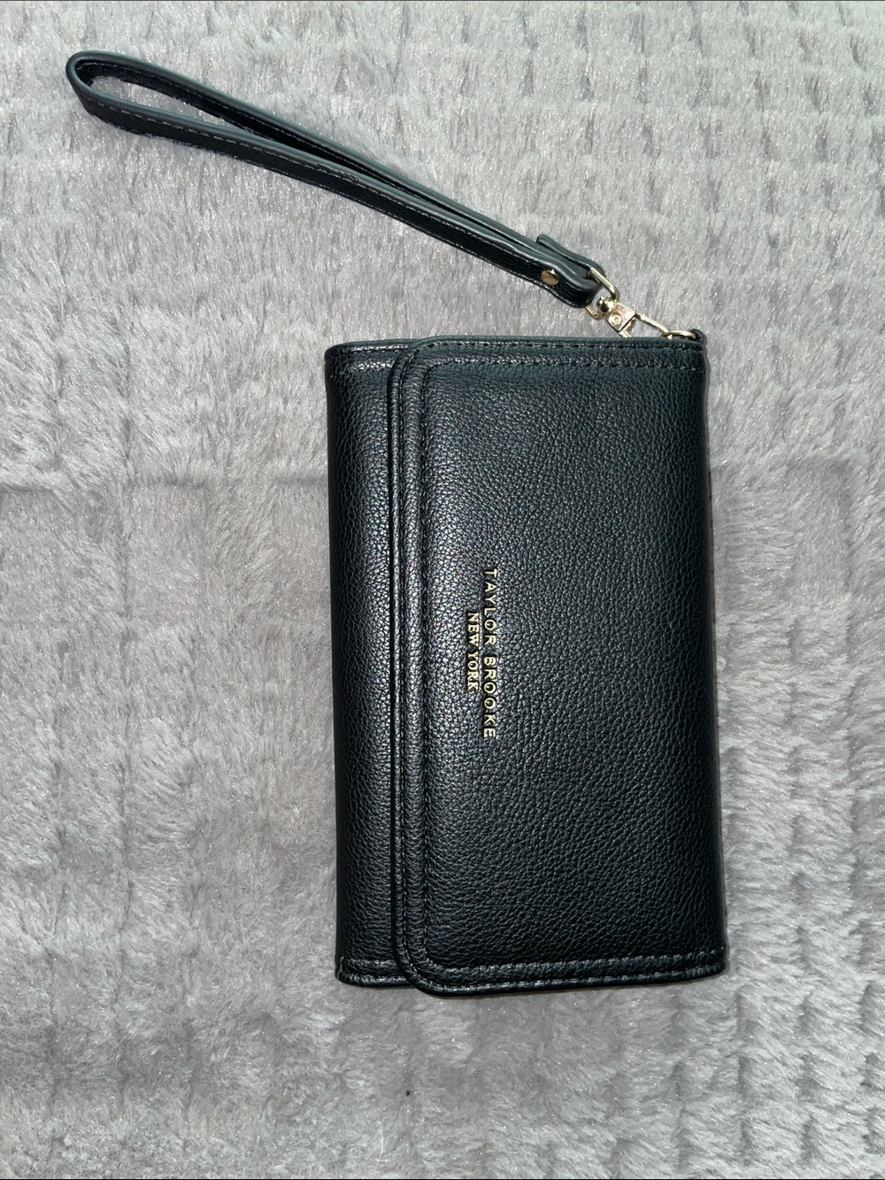 Black Leather Wristlet Wallet